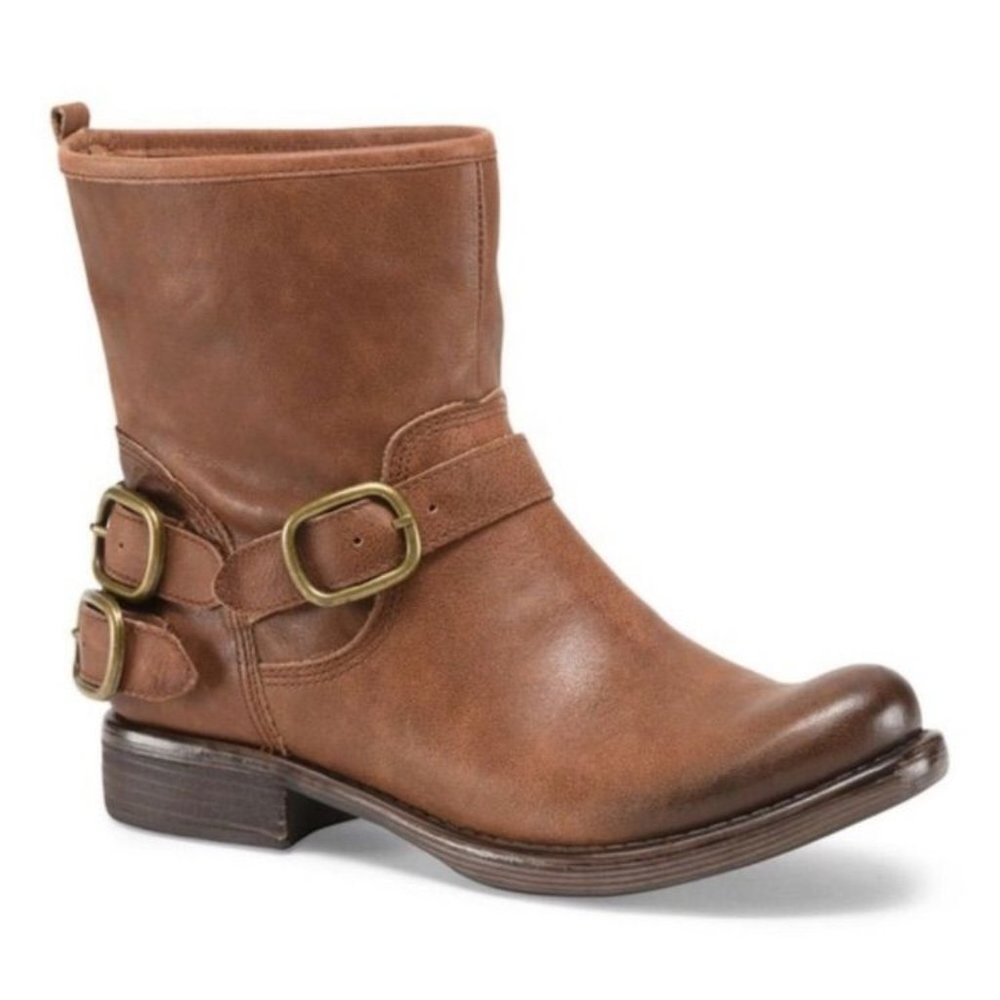 Lucky Brand Tan Leather Buckle Boots Size 7🔥